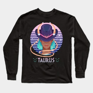 Retro Taurus Zodiac Long Sleeve T-Shirt